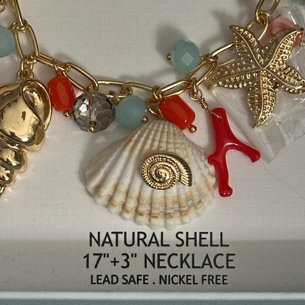 House of Harlow 1960 Gold Necklace with Shell Charms - Picture 3 of 7